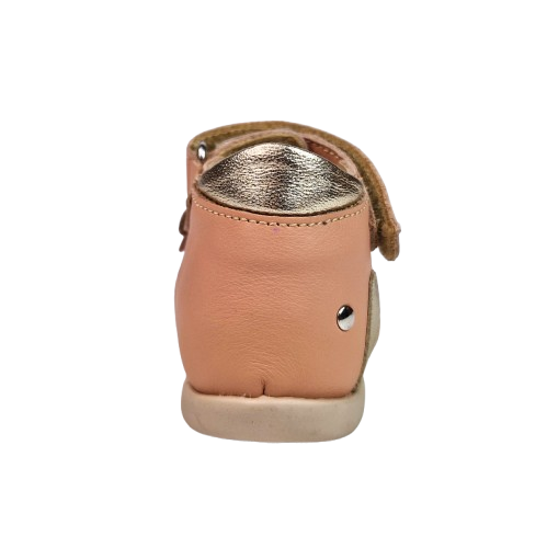 Sandale Fete Hokide cu talonet Piele Naturala Roz HK405RZ2 [4]