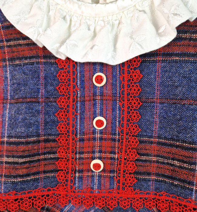 Sarafan in carouri cu bluza Marania, marimea 104, Alb-Rosu-Albastru, MAR0033 [4]