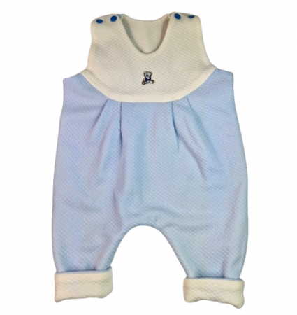 Compleu botez baieti cu doua fete, marimea 68, Crem-Bleu, MAR0032 [3]