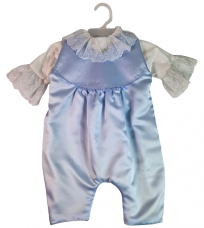Compleu botez baieti cu doua fete - Print, marimea 62, Bleu-Crem MAR0028 [2]