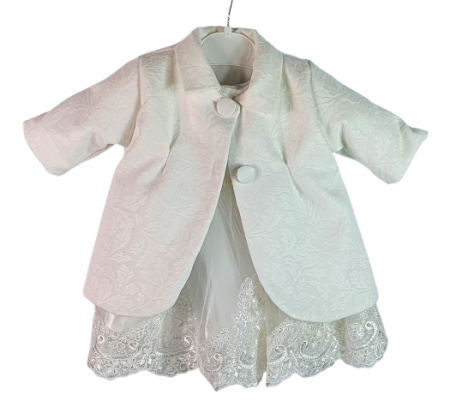 Compleuri - Compleu iarna botez fete sezon rece, marimea 62, crem, 0-3 luni RTX0006B