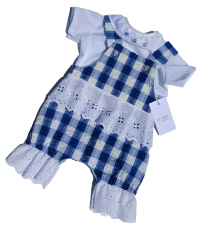 IMBRACAMINTE - Compleu vara fete, Marania, maimea 62, alb-albastru MAR0011