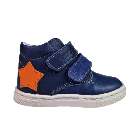 INCALTAMINTE - Ghete Baieti Hokide cu talonet Piele Naturala Albastru Inchis HK380AI