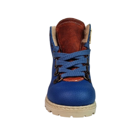 Ghete Baieti Hokide cu talonet Piele Naturala Imblanite Albastru HK365AB2 [2]