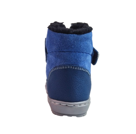 Ghete Baieti Hokide cu talonet Piele Naturala Imblanite Albastru HK438AB [3]