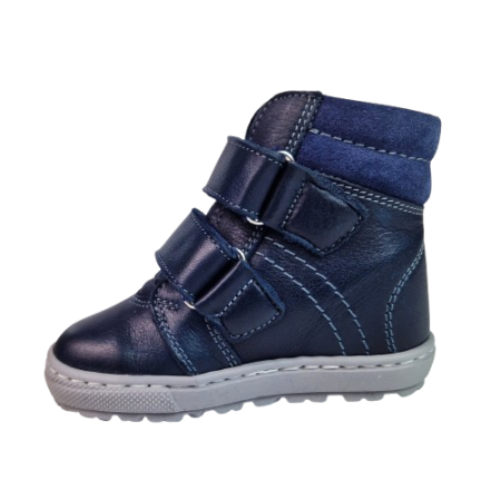 Ghete Baieti Hokide cu talonet Piele Naturala Imblanite Albastru HK460AB [2]