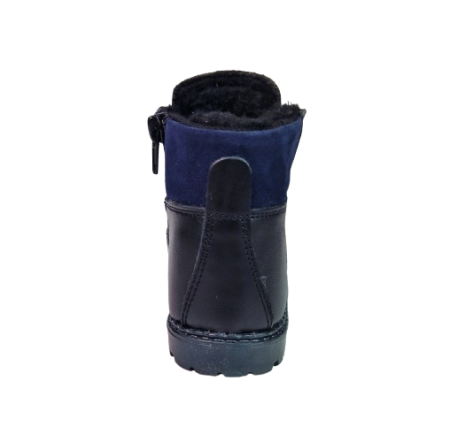 Ghete Baieti Hokide cu talonet Piele Naturala Imblanite Negru HK365NG [4]