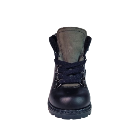 Ghete Baieti Hokide cu talonet Piele Naturala Imblanite Negru HK365NG [2]