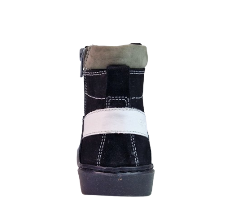 Ghete Baieti Hokide Piele Naturala Imblanite Negru HK441NG [3]