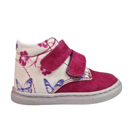 INCALTAMINTE - Ghete Fete Hokide cu talonet Piele Naturala Fucsia HK380FS