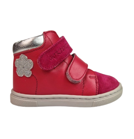 INCALTAMINTE - Ghete Fete Hokide cu talonet Piele Naturala Fucsia HK417FS