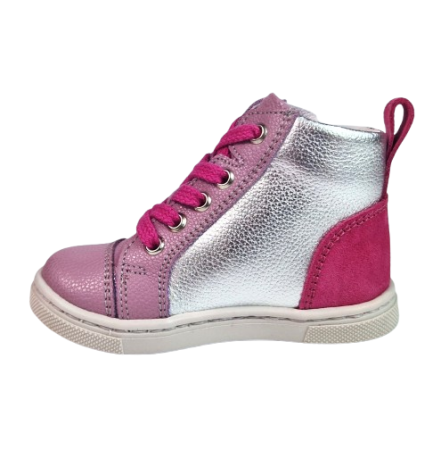 Ghete Fete Hokide cu talonet Piele Naturala Fucsia HK440FS [2]