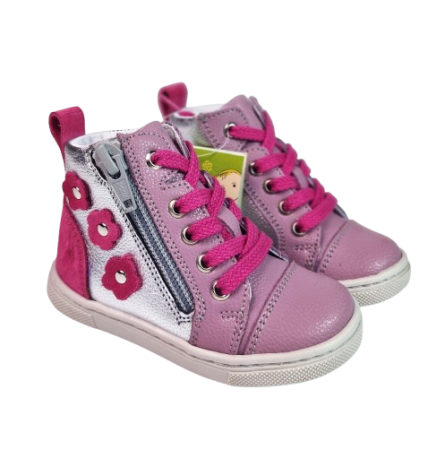 Ghete Fete Hokide cu talonet Piele Naturala Fucsia HK440FS [5]