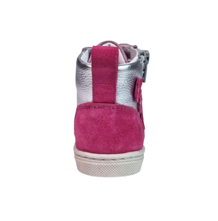 Ghete Fete Hokide cu talonet Piele Naturala Fucsia HK440FS [3]