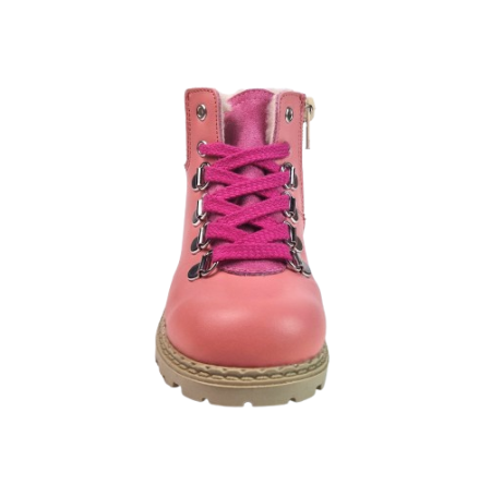 Ghete Fete Hokide cu talonet Piele Naturala Imblanite Roz HK365RZ2 [2]