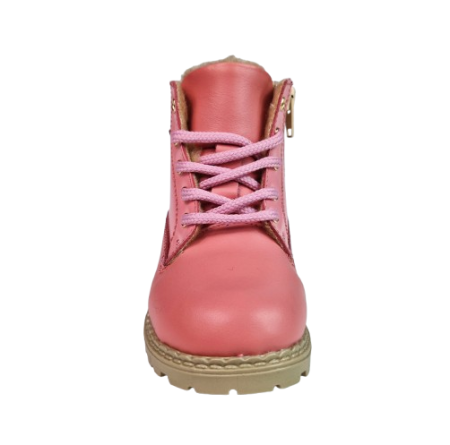 Ghete Fete Hokide cu talonet Piele Naturala Imblanite Roz HK413RZ2 [2]