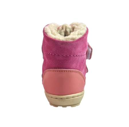 Ghete Fete Hokide cu talonet Piele Naturala Imblanite Roz HK438RZ [3]