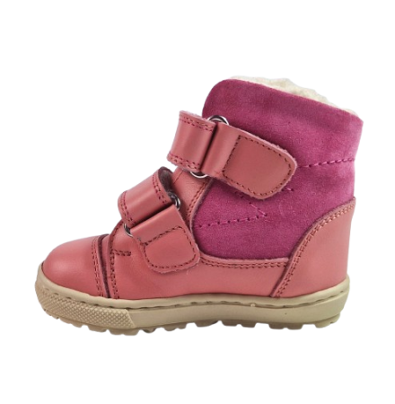 Ghete Fete Hokide cu talonet Piele Naturala Imblanite Roz HK438RZ [2]