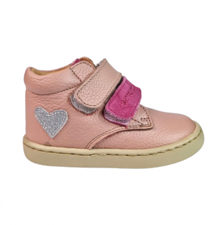 INCALTAMINTE - Ghete Fete Hokide cu talonet Piele Naturala Roz HK380RZ