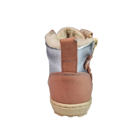 Ghete Fete Hokide cu talonet Piele Naturala Imblanite Roz HK440RZ [3]