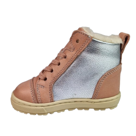 Ghete Fete Hokide cu talonet Piele Naturala Imblanite Roz HK440RZ [2]