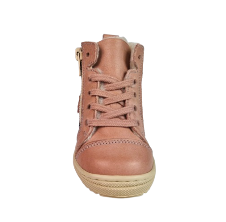 Ghete Fete Hokide cu talonet Piele Naturala Imblanite Roz HK440RZ [1]