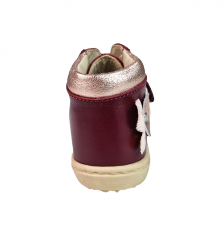 Ghete Fete Hokide cu talonet Piele Naturala Visiniu HK417VS [3]