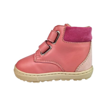 Ghete Fete Hokide cu talonet si pentru picior lat Piele Naturala Imblanite Roz HK412RZ [2]