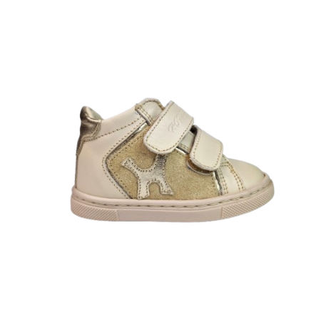 INCALTAMINTE - Pantofi Fete Hokide cu talonet Piele Naturala Crem HK482CM