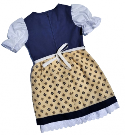 Rochie unicat dirndl, marimea 128, albastru-crem MAR0014 [1]