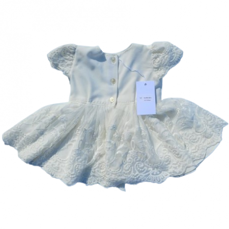 Rochita botez Marania, crep, marimea 62, alb MAR0020 [1]