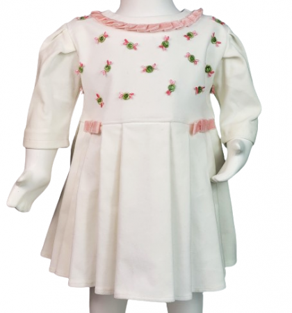 IMBRACAMINTE - Rochita Marania din catifea, marimea 68, Alba MAR0029