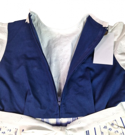 Rochita unicat dirndl, bleumarin-alb-roz MAR0046 [5]