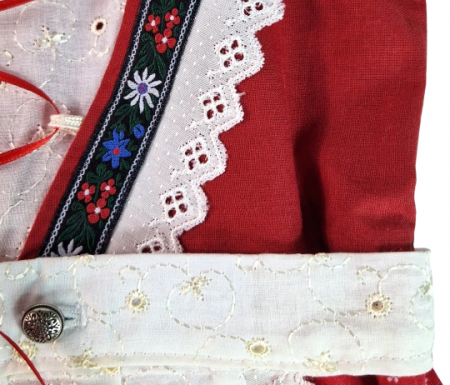 Rochita unicat dirndl, marimea 104, alb-rosu MAR0044 [3]