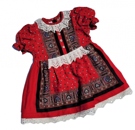 IMBRACAMINTE - Rochita unicat dirndl, marimea 122, rosu MAR0012