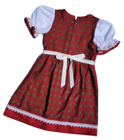 Rochita unicat dirndl, marimea 128, alb-rosu MAR0013 [1]
