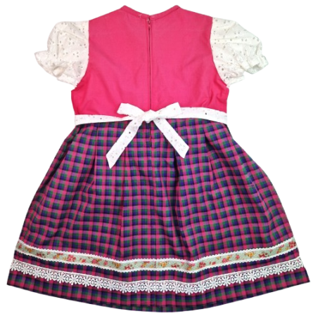 Rochita unicat dirndl, roz - alb, MAR0048 [1]