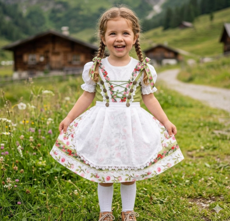 IMBRACAMINTE - Rochita unicat dirndl, verde, MAR0049