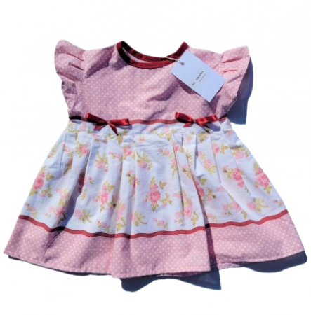 IMBRACAMINTE - Rochita vara Marania, marimea 80, Alb-Rosu MAR0022