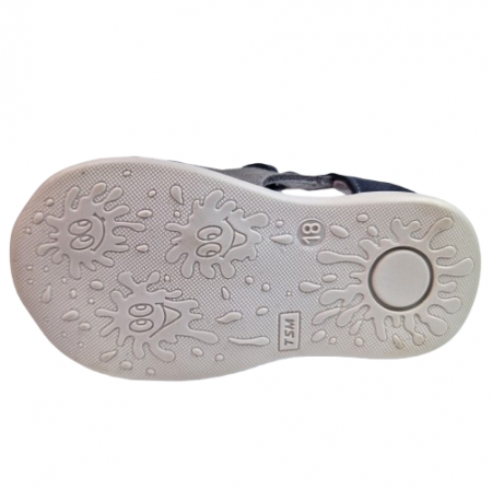 Sandale Baieti Hokide cu talonet Piele Naturala Albastru Gri HK405ABGR [4]