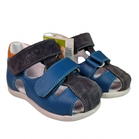 Sandale Baieti Hokide cu talonet Piele Naturala Albastru HK186AB [5]