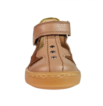 Sandale Baieti Hokide cu talonet Piele Naturala Maro HK273MR [1]