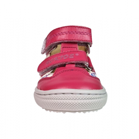 Sandale Fete Hokide cu talonet Piele Naturala Fucsia-Crem HK386FSCM [1]