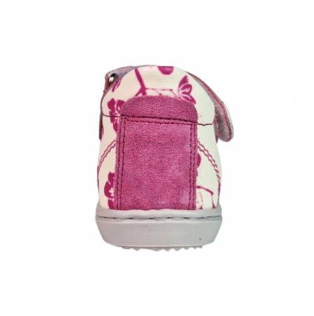 Sandale Fete Hokide cu talonet Piele Naturala Fucsia-Crem HK386FSCM [3]