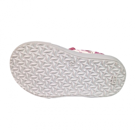 Sandale Fete Hokide cu talonet Piele Naturala Fucsia-Crem HK386FSCM [4]