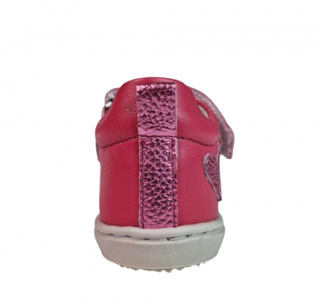 Sandale Fete Hokide cu talonet Piele Naturala Fucsia HK433FS [3]