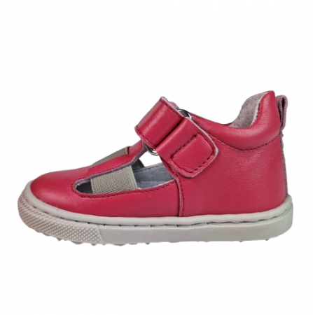 Sandale Fete Hokide cu talonet Piele Naturala Fucsia HK433FS [2]