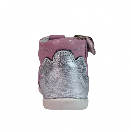 Sandale Fete Hokide cu talonet Piele Naturala Mov HK077MV [3]