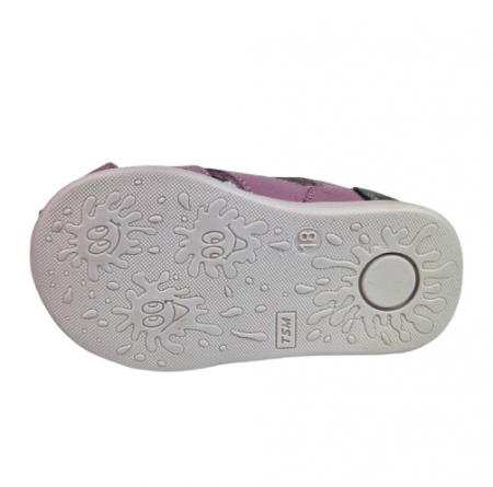 Sandale Fete Hokide cu talonet Piele Naturala Mov HK077MV [4]