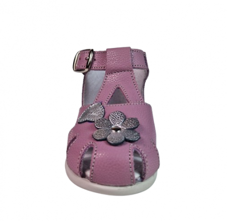 Sandale Fete Hokide cu talonet Piele Naturala Mov HK077MV [1]
